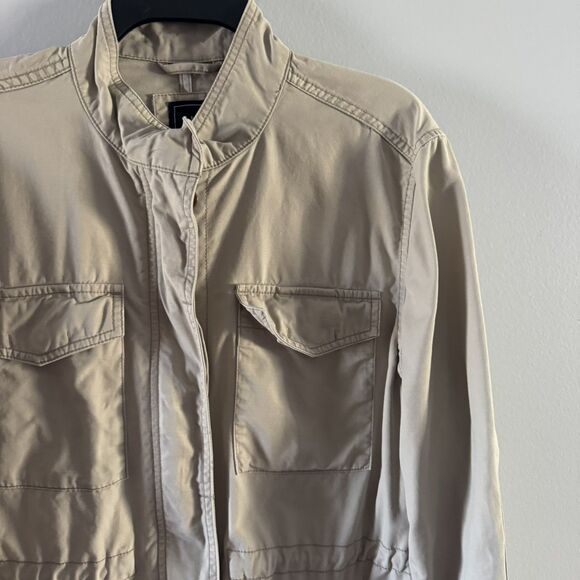 Gap Utility Cargo Jacket Women Sz XL Khaki Capsule Lightweight Adjustable Waist - Picture 2 of 10